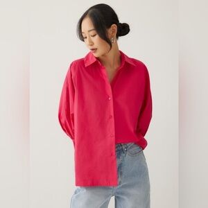 Nexx Bold Pink silk Women's Button-Down Shirt